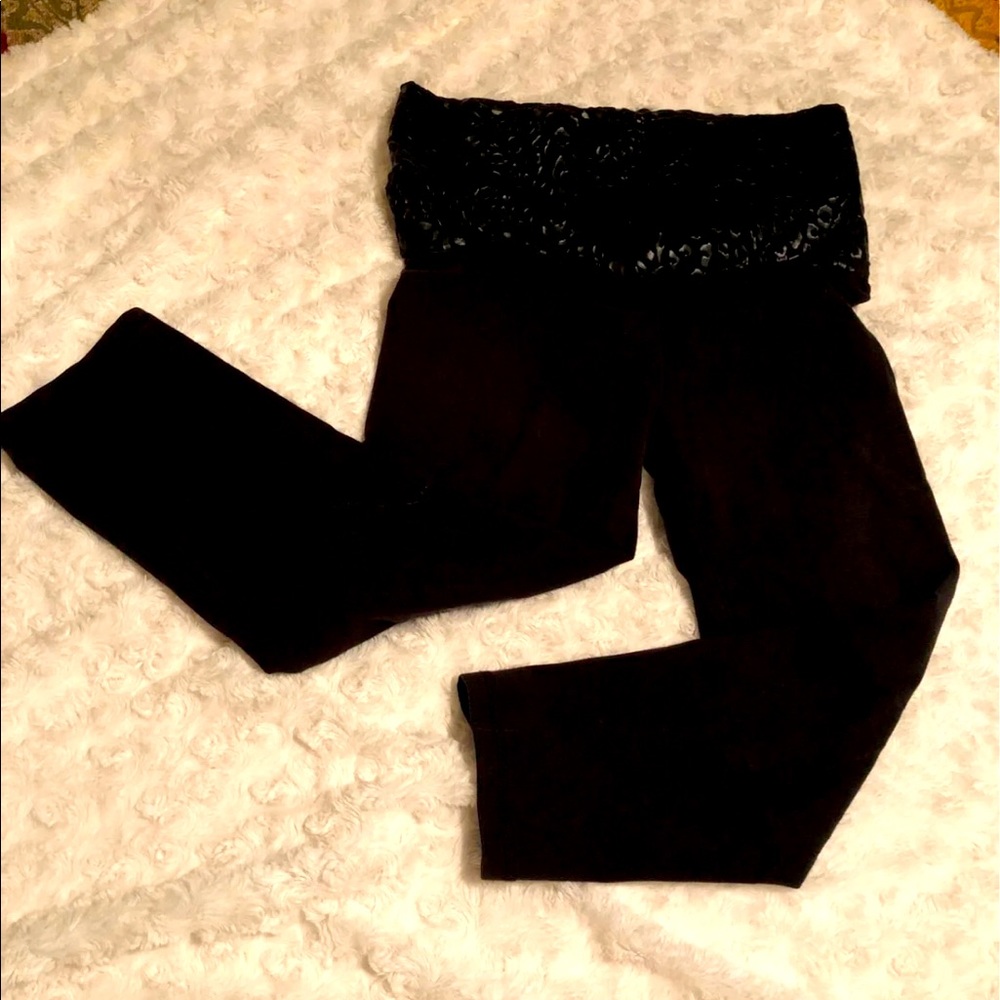 PINK YOGA XS BLACK LEGGINGS